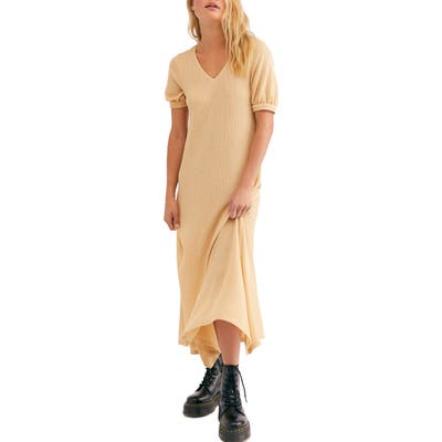Endless Summer By Free People Montauk Maxi Sweater Dress, Yellow