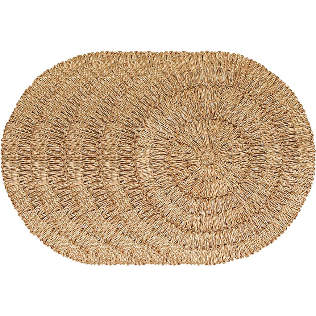 Juliska Straw Loop Natural Placemats, Set Of 4 In Natural