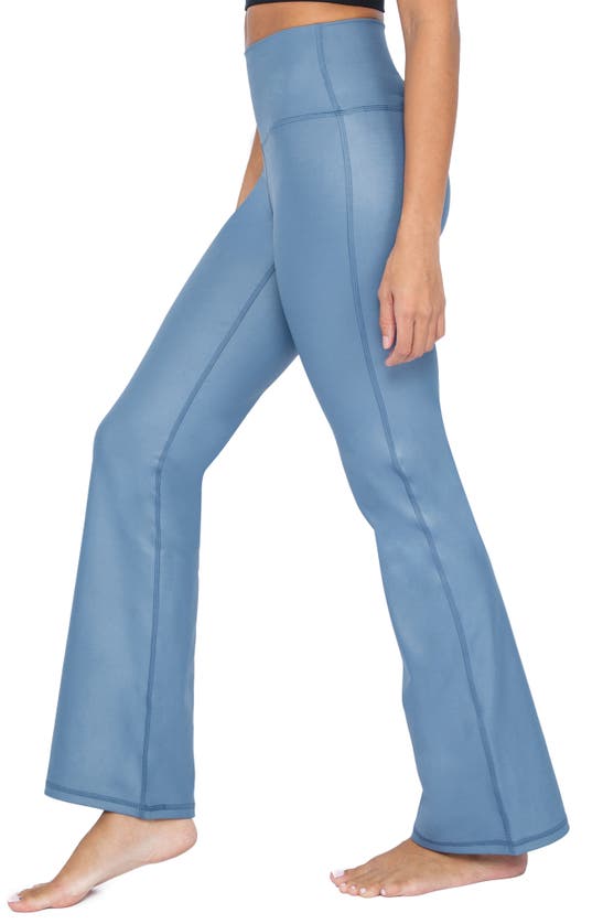 90 Degree By Reflex Faux Leather Yoga Pants In Bering Sea ModeSens