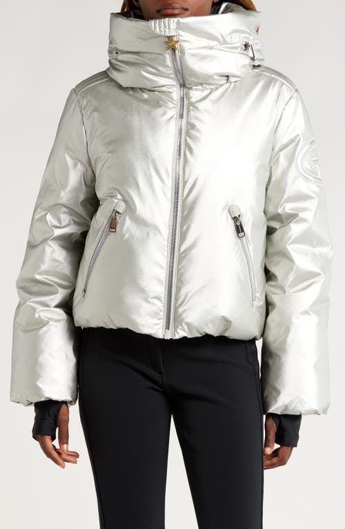 Shop Goldbergh Soleil Down Ski Jacket In Silver