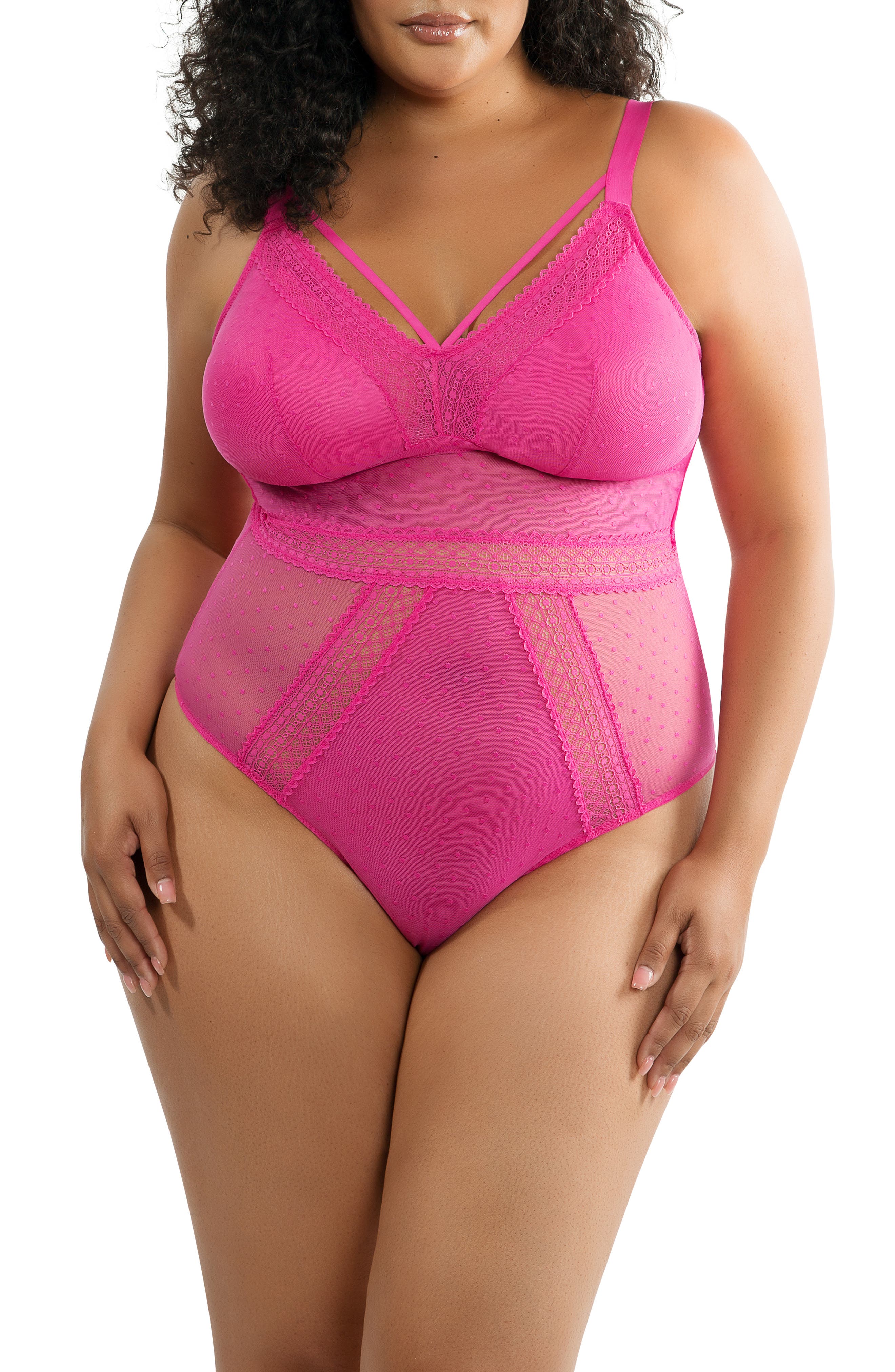 XL Pink Plus Size 100% Cotton Bodysuit