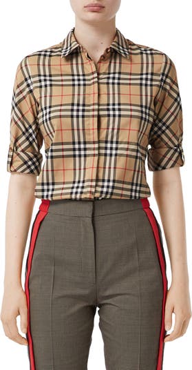 Burberry Luka Vintage Check Stretch Cotton Twill Shirt | Nordstrom