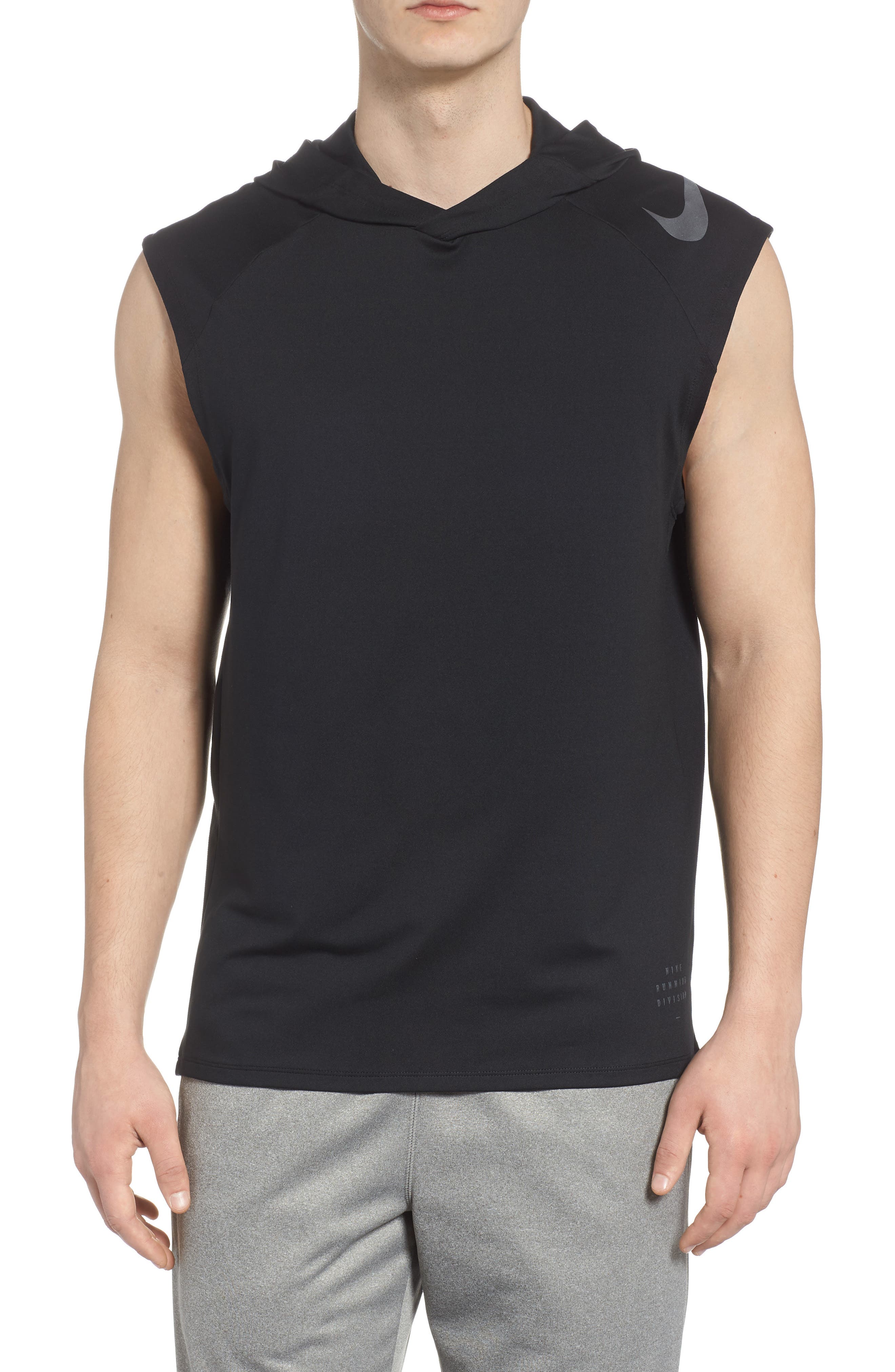 nike element sleeveless hoodie