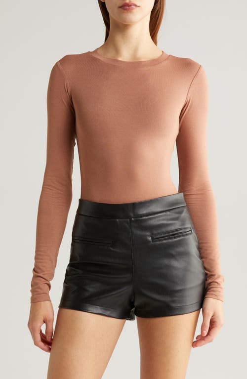 Carson Knit Bodysuit in Raw Umber