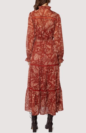 Lost Wander Florencia Floral Print Long Sleeve Maxi Dress Nordstrom