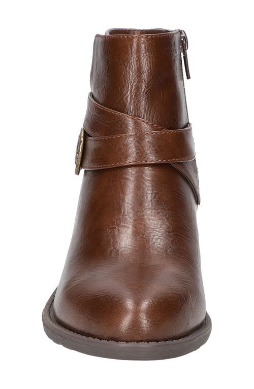 Shop Easy Street Skyler Block Heel Bootie In Tan