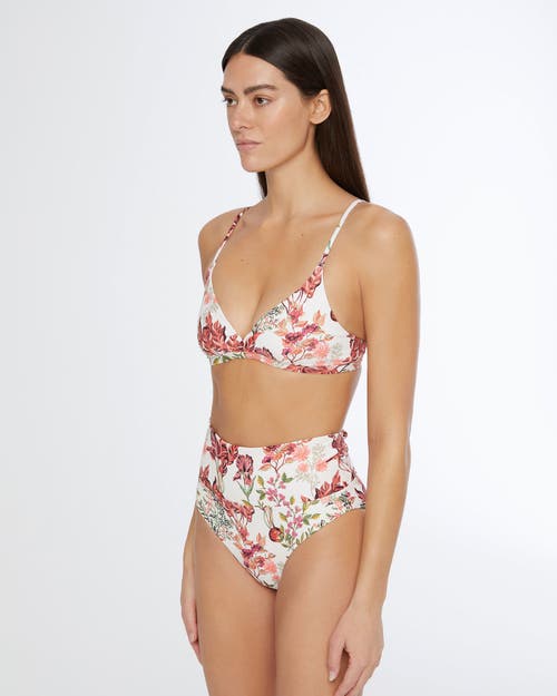 Onia Malin Bikini Top In White Multi