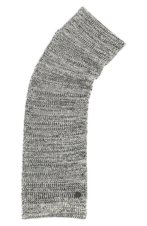Shop Allsaints Marled Wool Scarf In Chalk/black