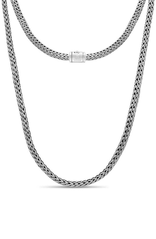 Devata Sterling Silver 16" Dragon Bone Chain Necklace