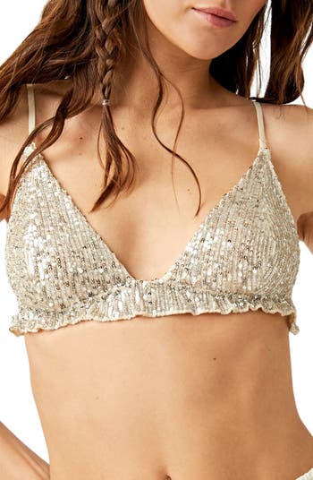 Beautiful gold sequin bralette, bra halter top Size M - $20 - From Kristina