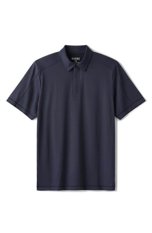 Shop Rhone Momentum Quarter Zip Polo In True Navy