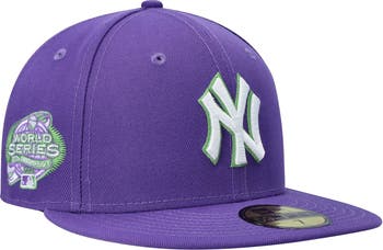 Purple yankees fitted hat Clearance