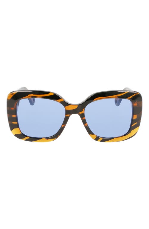 Lanvin Mother & Child 53mm Square Sunglasses in Tiger at Nordstrom