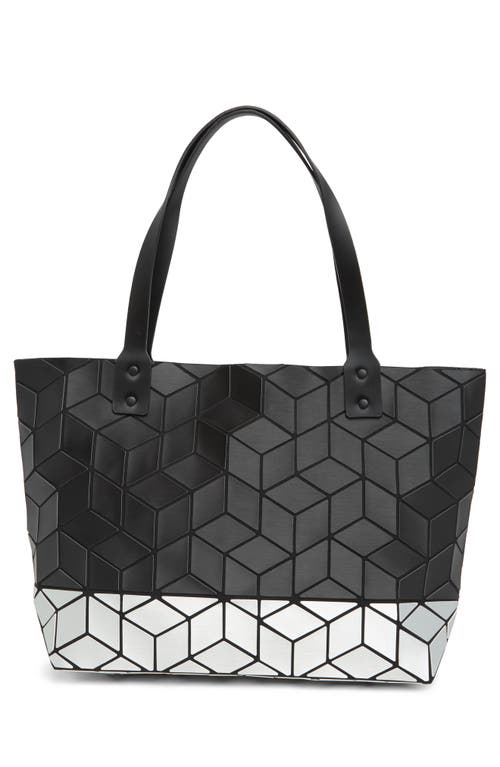 Shop Patrizia Luca Two Tone Geo Tote Bag In M.black/silver