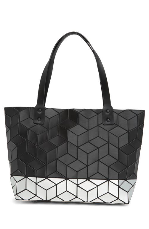 Patrizia Luca Two Tone Geo Tote Bag In M.black/silver