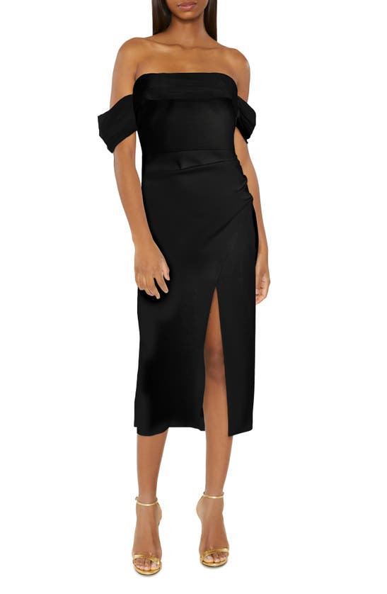 Likely Paz Off The Shoulder Midi Dress In Black
