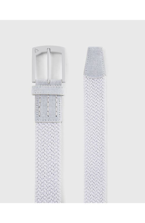 Travismathew Staggerwing Woven Belt In Micro Chip/white