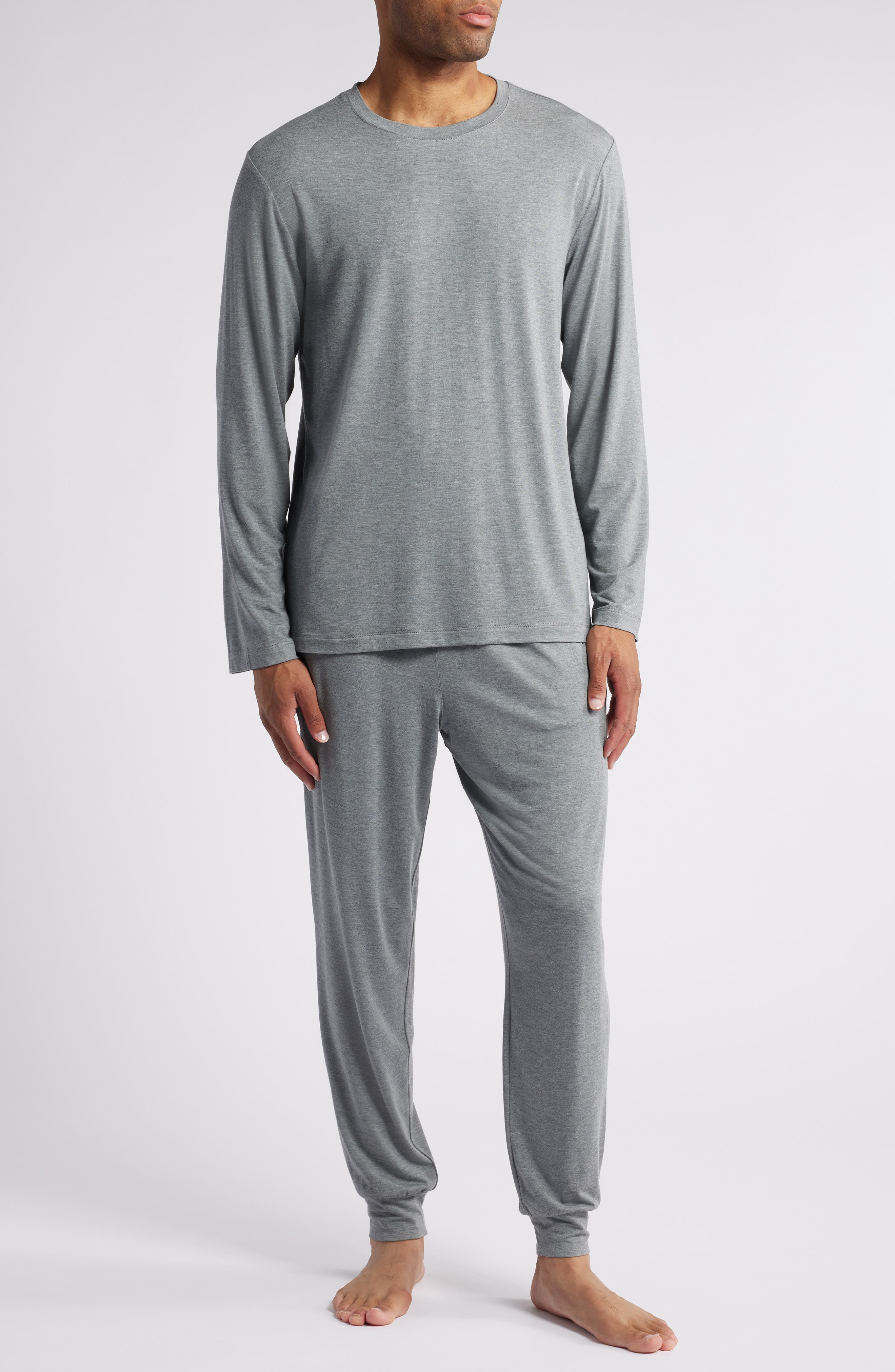 Nordstrom Moonlight Modal Blend Pajamas in Grey Dark Heather Cover