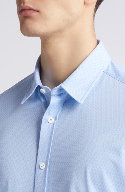 Shop Hugo Boss Boss Liam Kent Button-up Shirt In Light Blue