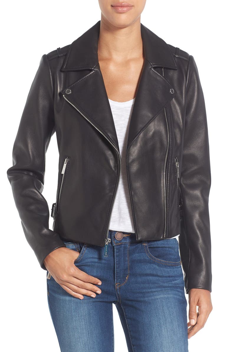 MICHAEL Michael Kors Leather Moto Jacket | Nordstrom