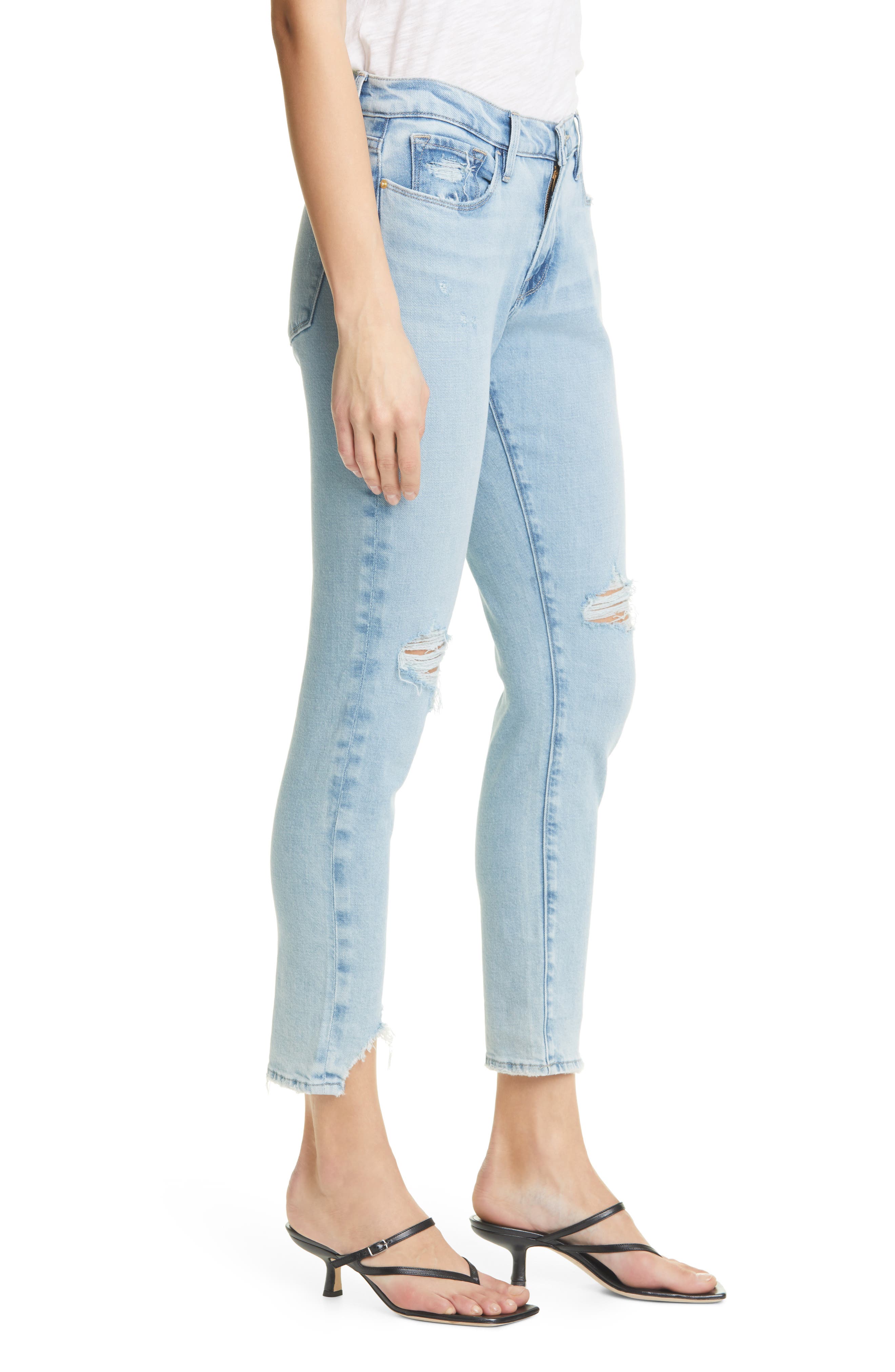 frame le garcon distressed boyfriend jeans