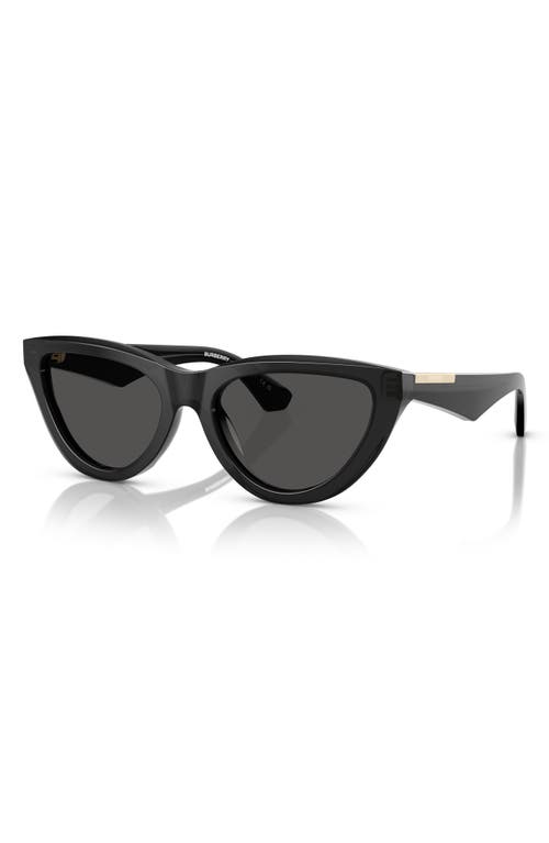 Shop Burberry 55mm Cat Eye Sunglasses In Black/grey