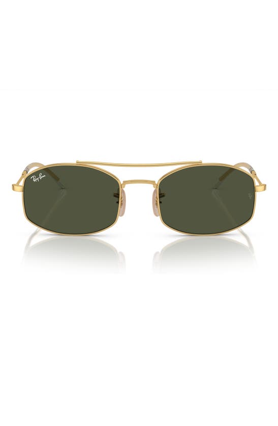 Shop Ray Ban Ray-ban 54mm Oval Sunglasses In Gold Flash