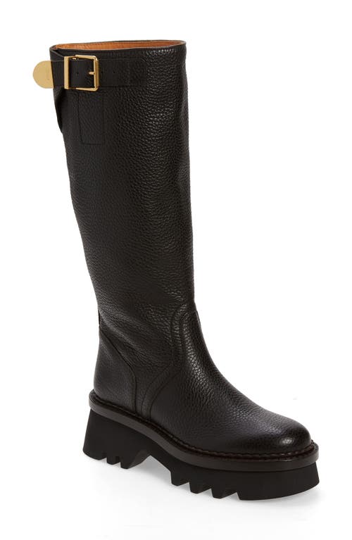 Chloé Owena Knee High Platform Boot in Enigmatic Brown at Nordstrom, Size 10.5Us