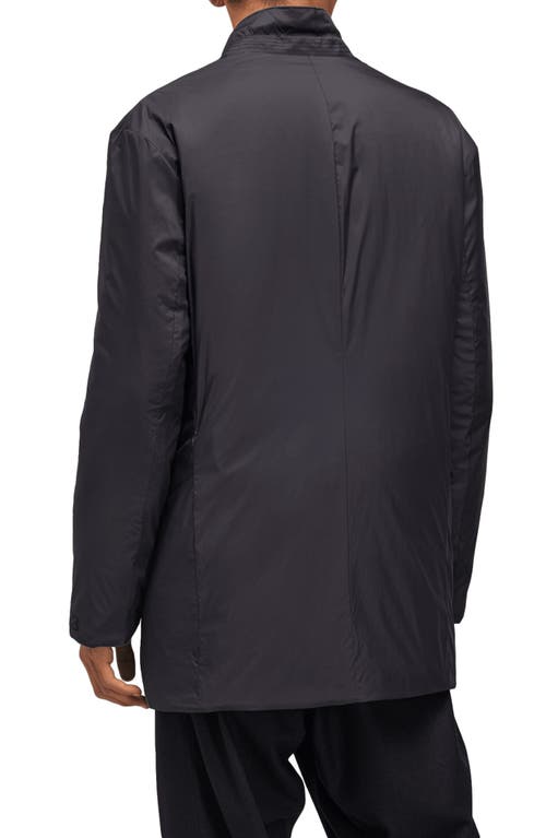 Shop Y-3 Water Resistant Quilted Coat In Black