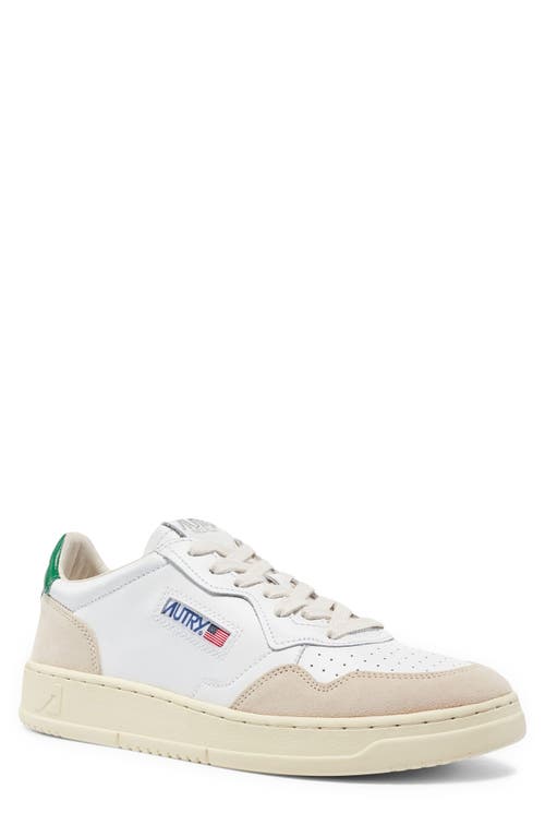 Autry Medalist Low Sneaker In White/amazon