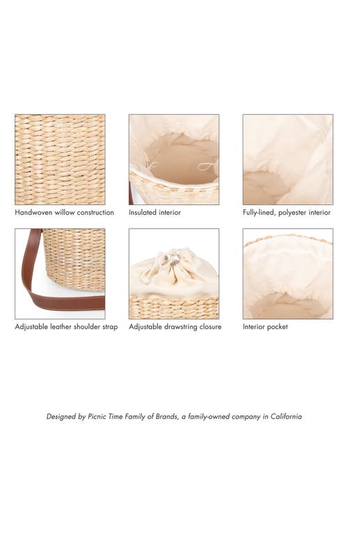 Picnic Time Palermo Insulated Bucket Tote In Beige