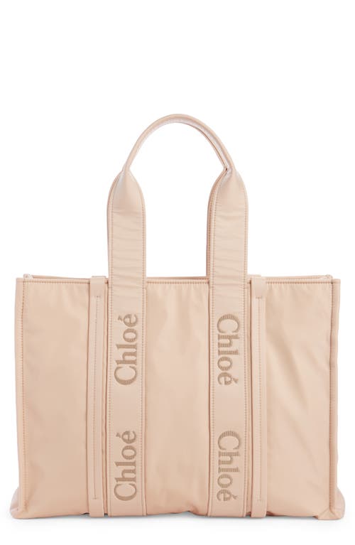 Chloé Large Woody Tote in Elephant Grey 020