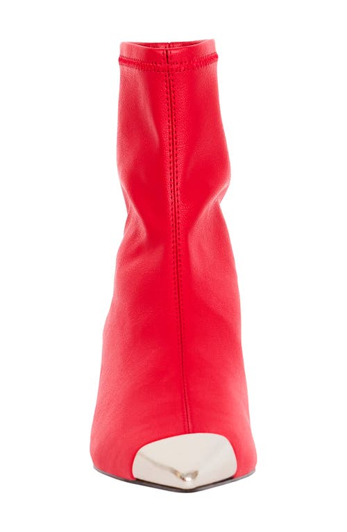 Katy Perry The Micro Heel Stretch Bootie In Bright Red