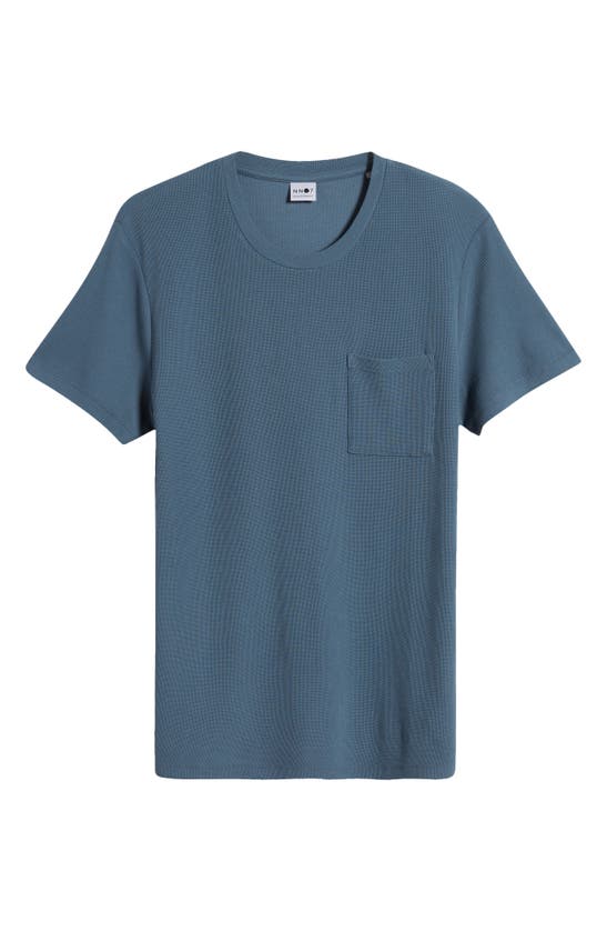 Shop Nn07 Clive Waffle Knit Tee In Swedish Blue