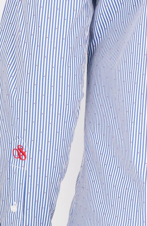 Scotch & Soda Modern Fit Dress Shirt In White/navy