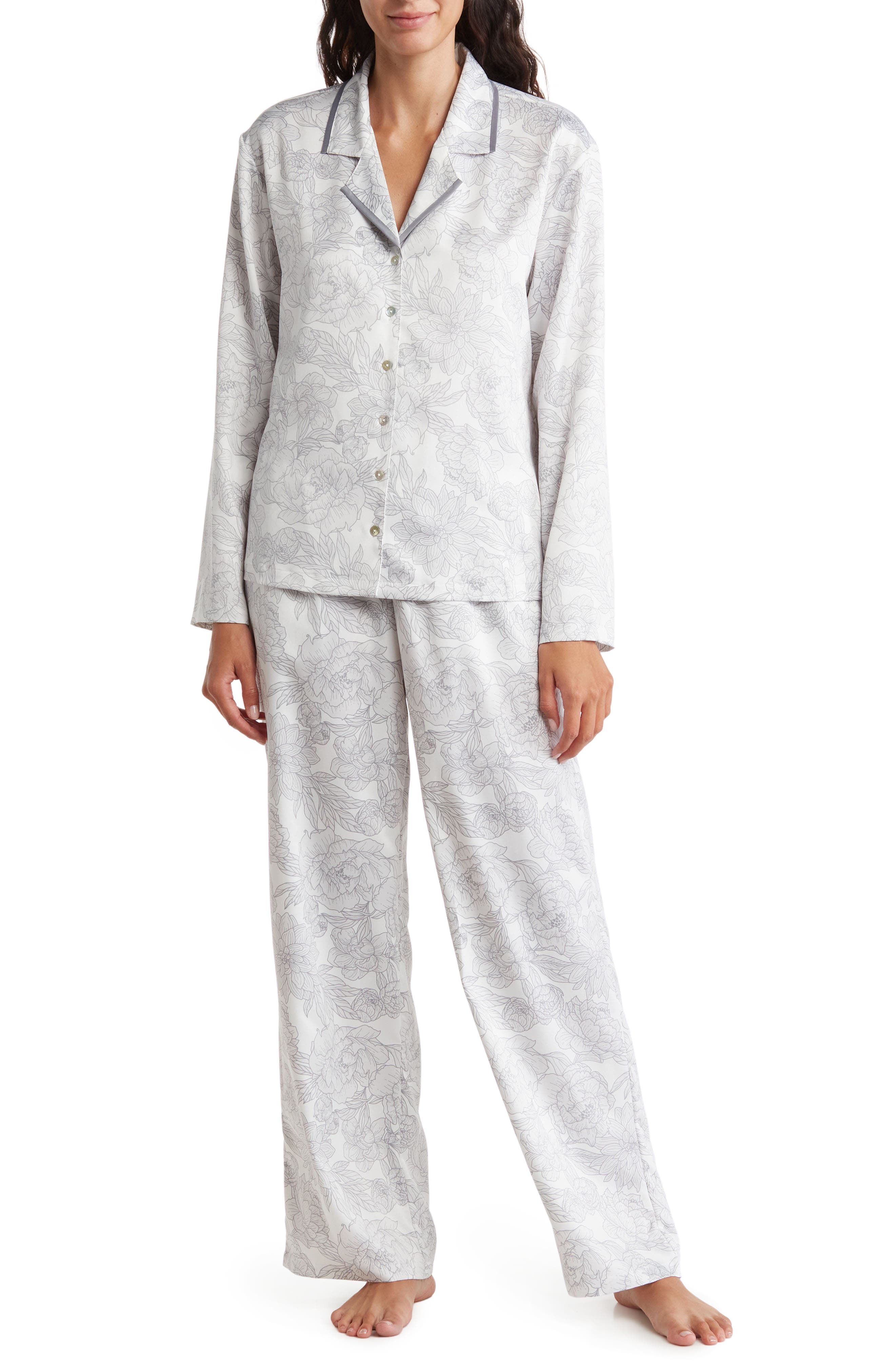 NORDSTROM RACK Classic Satin Pajama 2Piece Set Nordstromrack