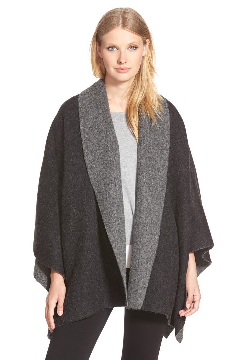 Eileen Fisher Double Face Alpaca Blend Poncho | Nordstrom
