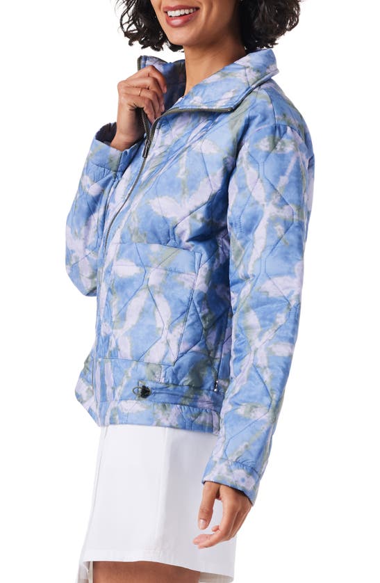 Nz Active By Nic+zoe Throw On Quilted Puffer Jacket In Blue Multi