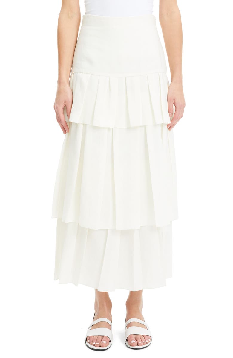 Theory Tiered Ruffle Linen Skirt | Nordstrom
