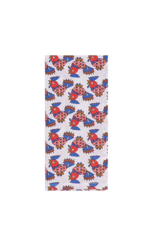La Doublej Large Napkins Set Of 6 (45x45) Galletti Multicolor In Galletti Multicolor