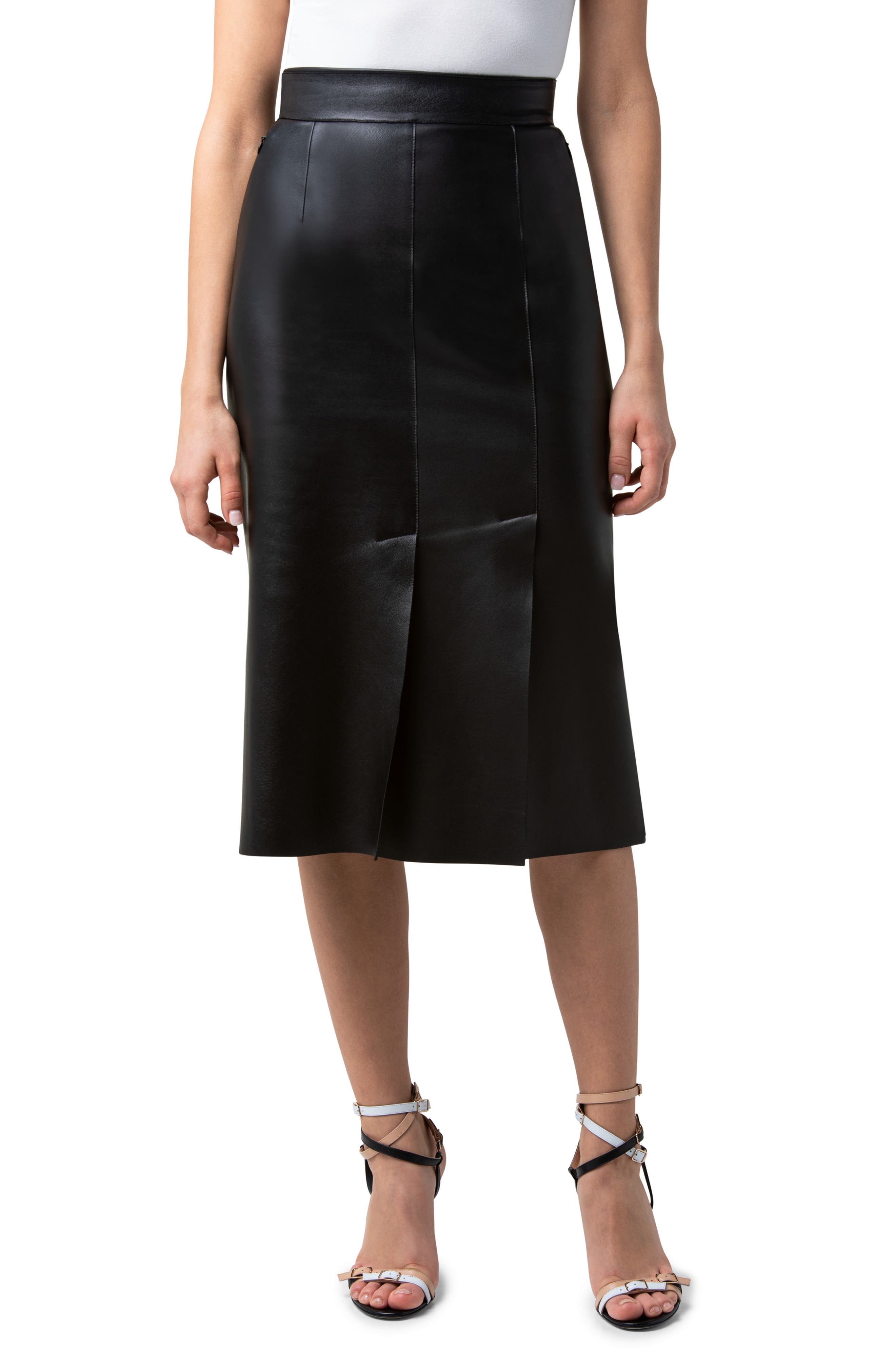 nordstrom leather skirt