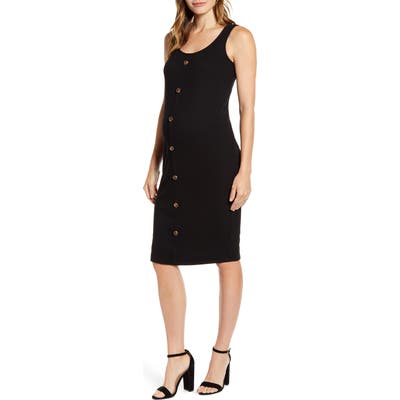 Fourteenth Place Maternity Tank Dress, Black