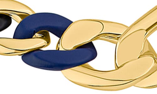 Jardin Three-tone Graduated Link Necklace In Black/gold