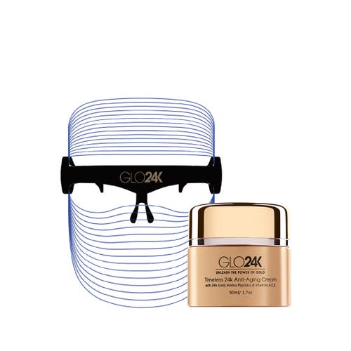 Glo24k Unleash The Power Of Gold 7 Color Led Beauty Mask + 24k Timeless Anti-aging Cream. In Na