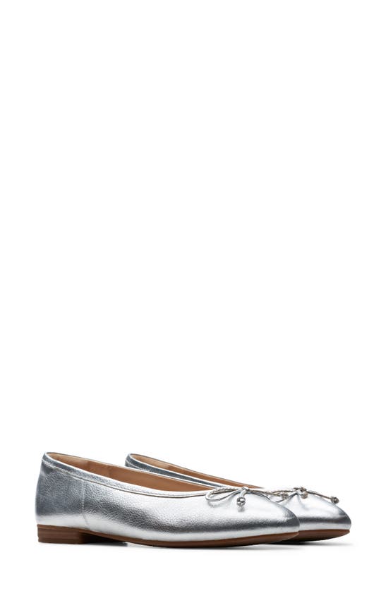 Shop Clarks (r) Fawna Lily Ballet Flat In Silver Leather