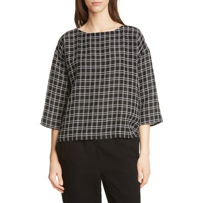 Eileen Fisher Bateau Neck Top, Black