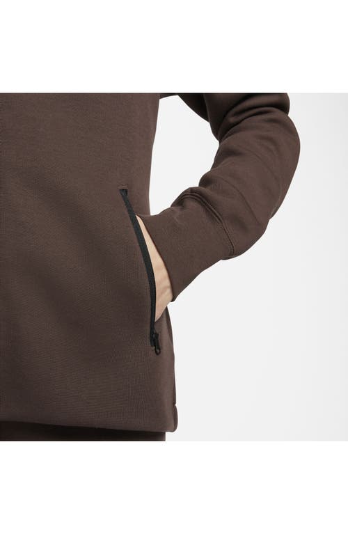 Shop Nike Sportswear Tech Fleece Windrunner Zip Hoodie In Baroque Brown/black