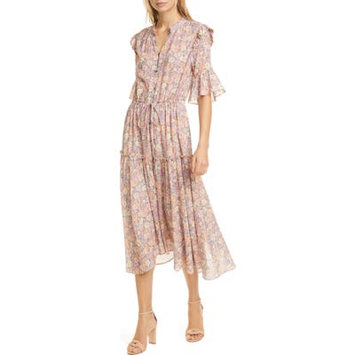 La Vie Rebecca Taylor Josephine Midi Dress, Grey