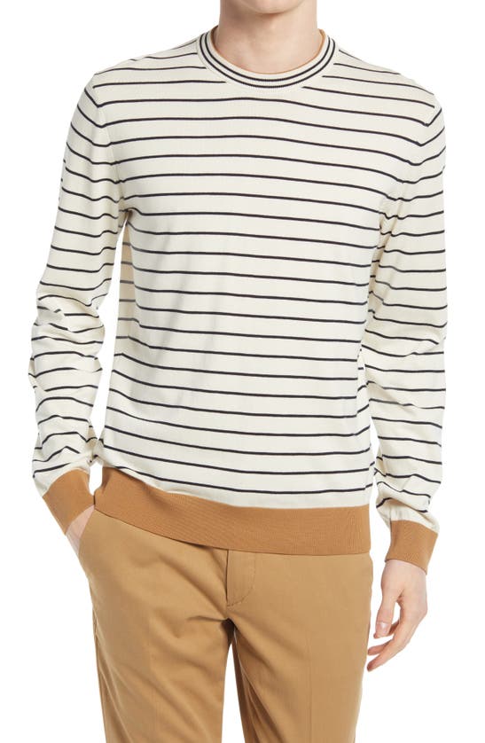 HUGO BOSS PEO STRIPE COTTON SWEATER,5045005026800