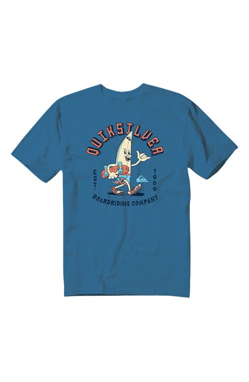Quiksilver Kids' That Walk Graphic Tee in Vallarta Blue Heather
